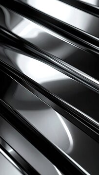 Abstract metallic surface with light reflections.