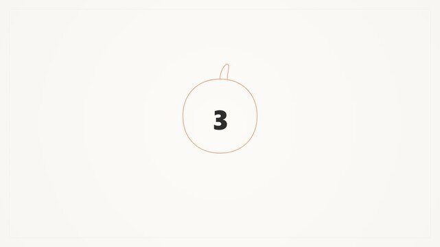 Simple round icon with number two inside. Minimalist design, clean lines, soft beige outline. White background enhances clarity and focus. Ideal for counting, step indicators, or progress visuals
