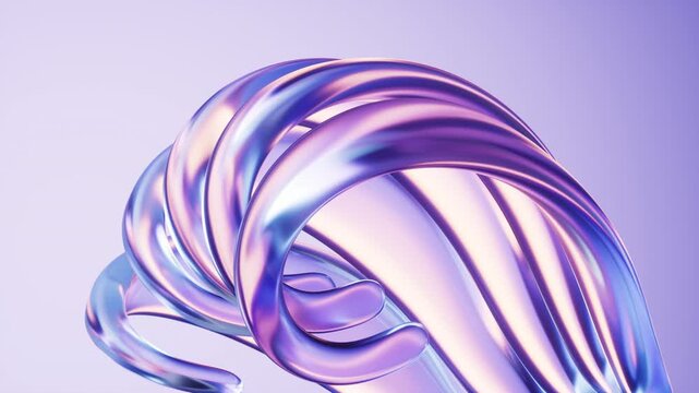 Flowing transparent curve lines background, 3d rendering.