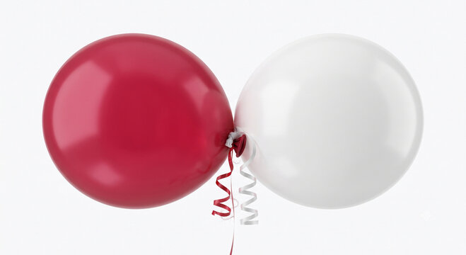 Festive balloons isolated on transparent background for celebration