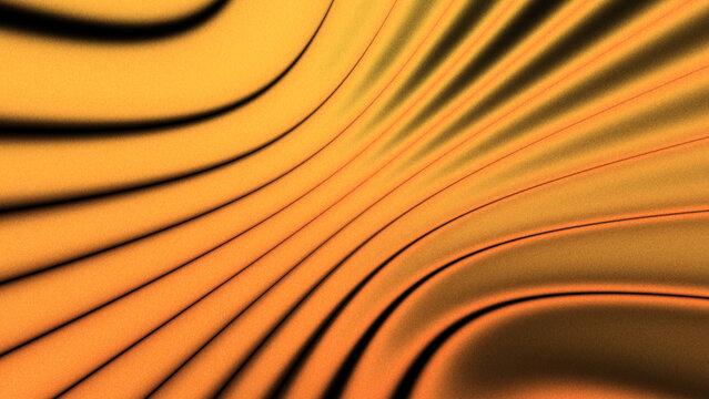 Golden Abstract Wavy Gradient Background with Flowing Curved Lines, Soft Grainy Texture, Elegant Modern Surface and Luxury Metallic Design for Posters, Covers, Branding, Wallpapers, and Digital Media