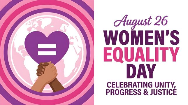 Women's equality day illustration global unity and empowerment on august 26th
