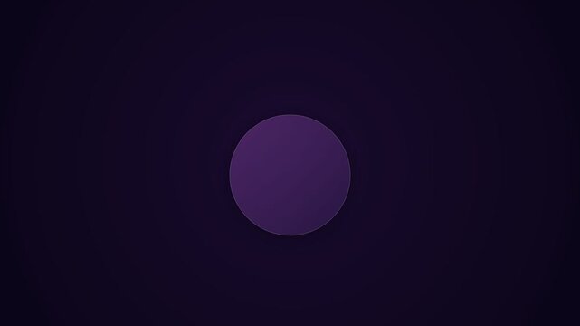 Purple circle glows softly against dark background. White numeral three stands centered, bold and clear. Minimalist design evokes countdown or digital interface. Ideal for timers, sequences