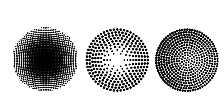 Black concentric circle set. Sonar or sound wave ring collection. Dotted and linear epicentre, target, radar icon concept. Ripple radial signal or vibration elements. Vector