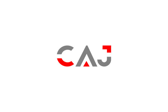 CAJ Monogram Logo Letter Minimalist Abstract Corporate Identity Tech Brand Vector Sign Icon Symbol
