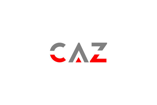 CAZ Crypto Asset: Futuristic Fintech Monogram Vector Sign for Cyber Security and Blockchain Venture