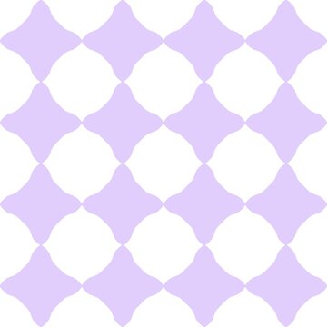 Seamless pastel purple pattern with repeating rounded diamond shapes, geometric