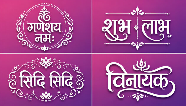 Ganesh Chaturthi Calligraphy for festival