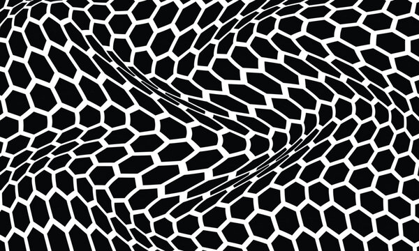 abstract black hexagon pattern design can be used print, cover, background, banner, poster.
