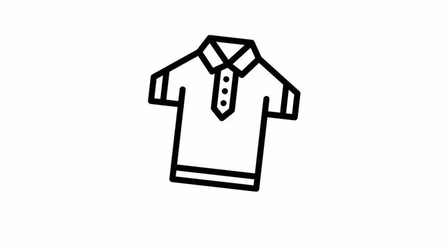 Tshirt minimalist stroke animation