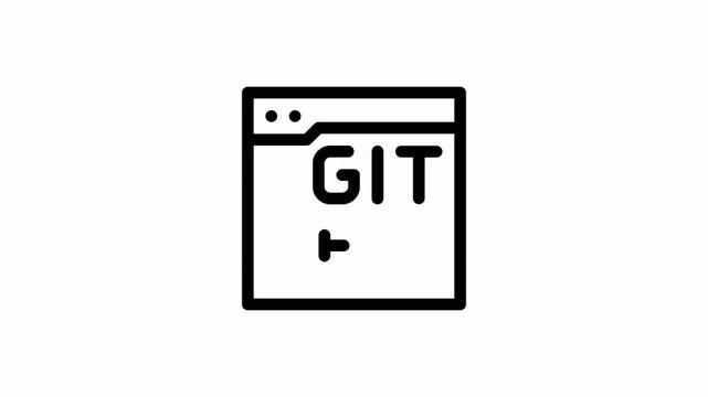 Git minimalist stroke animation