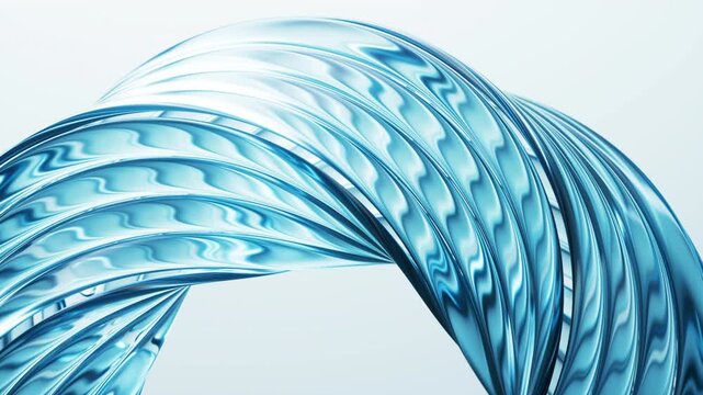 Flowing transparent curve lines background, 3d rendering.