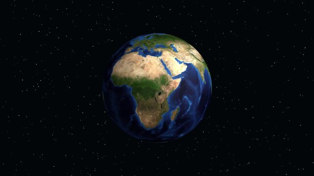 Animated Globe Zooming into Dori Burkina Faso with Data Overlay