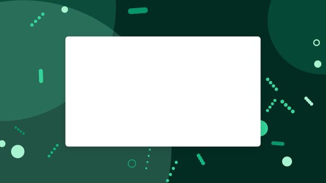 Minimalist green motion graphic frame for video