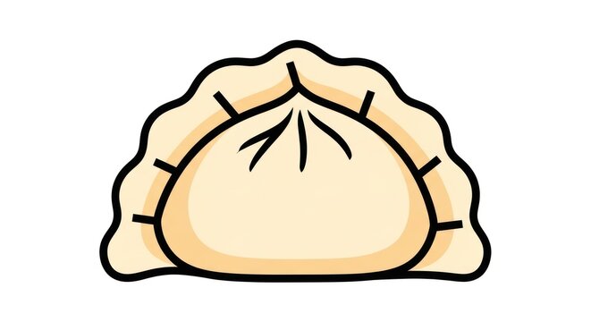Isolated dumpling illustration simple design for culinary and food concepts