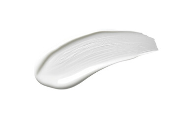 Fototapeta premium Curved white moisturizer cream brush stroke