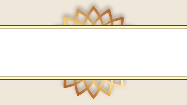 Empty text space with mandala animation on white background