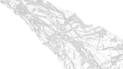 Fototapeta premium Crumpled Plastic Wrap Texture Close-up in Black and White