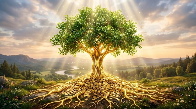 Golden money tree