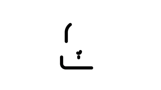 Lock icon animation on transparent background with alpha channel.