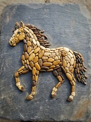 Obraz premium Stone horse mosaic