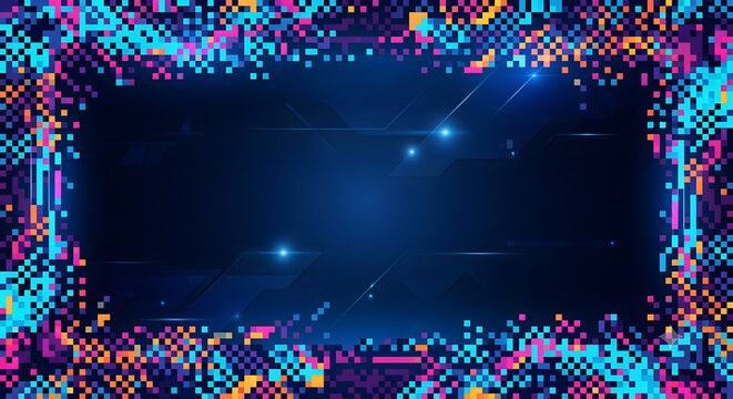 Modern pixel border background featuring clean geometric edges and a minimalist digital design.