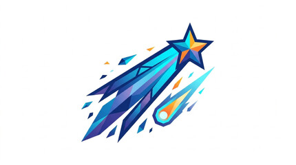 Colorful shooting star and comet illustration design. © edd
