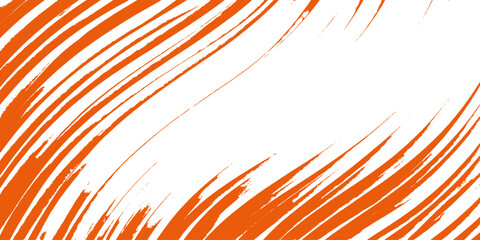 An abstract background features a dynamic blend of flowing orange brush strokes against a crisp white canvas, creating a visually striking graphic element. © Asad Visuals