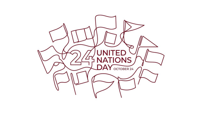 United Nations Day Flags Celebration