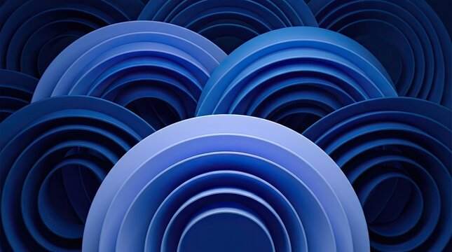 Abstract background featuring blue concentric circles and geometric wave patterns available as a high resolution jpeg image