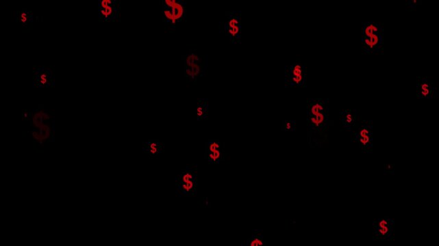 Animated Dolar business graph chart .Animated business graph icon with dollar sing. business graph chart with grid lines background video
