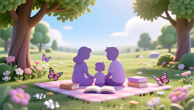 garden reading family reading nature setting