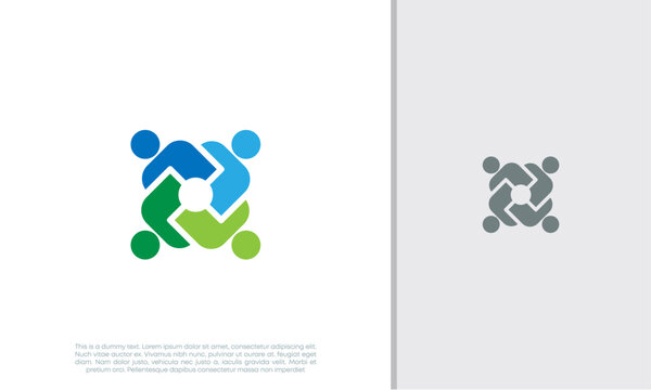 Global Community Logo Icon Elements Template. Community human Logo template vector. Community health care. Abstract Community logo	