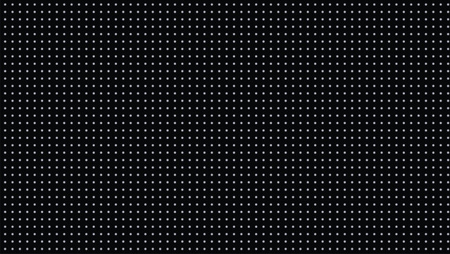   
Dot matrix pattern with uniform white dots grid on black background abstract digital pixel arrangement design illustration