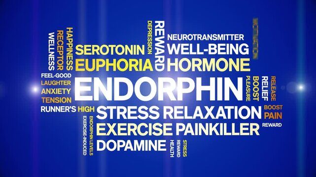 Endorphin animated word cloud-text design animation tag kinetic typography seamless loop.