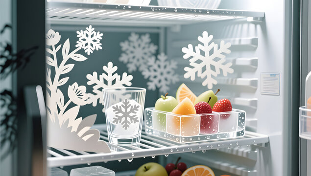 Ice Dessert commercial illustration flower shadow