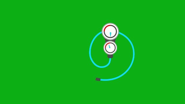 Lifebuoy safety ring green screen chromakey background 2d animated cartoon animation water rescue emergency float sea ocean concept icon loops smoothly on chroma key