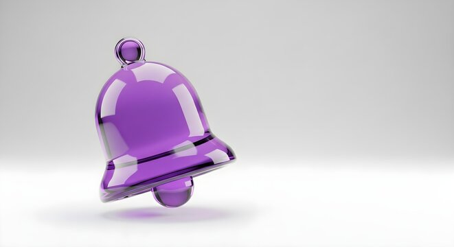Purple Metal Bell with Ball.