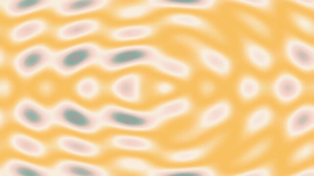 Abstract orange background with soft wavy patterns and blurred colorful dots creating dynamic ripple effects