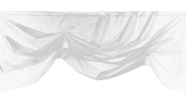 Abstract Flowing Plastic Sheet in Monochrome