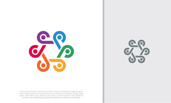 Global Community Logo Icon Elements Template. Community human Logo template vector. Community health care. Abstract Community logo	