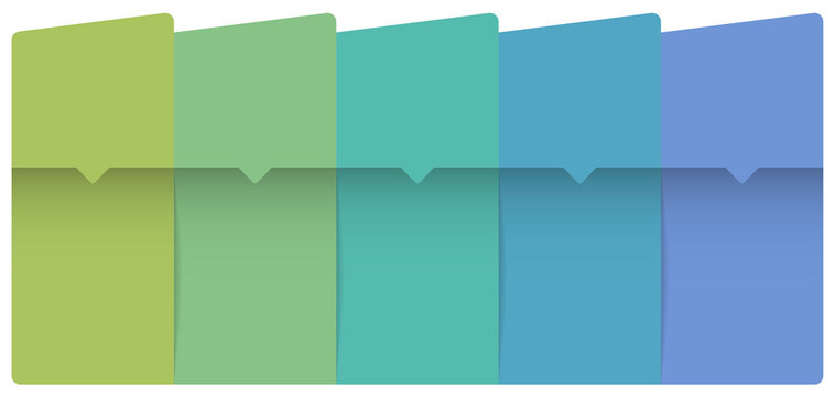 Horizontal five stage business process infographic template