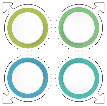 Four step cycle diagram with arrows