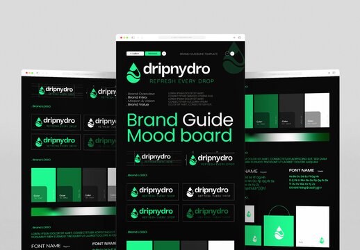 Brand Guidelines Mood Board Template