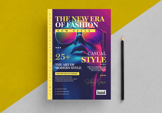 Fashion Magazine Cover Layout Elegant Classy