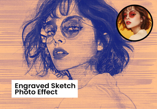 Engraved Sketch Photo Effect