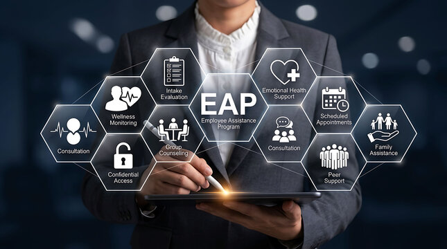 Employee Assistance Program EAP corporate mental health and wellness concept