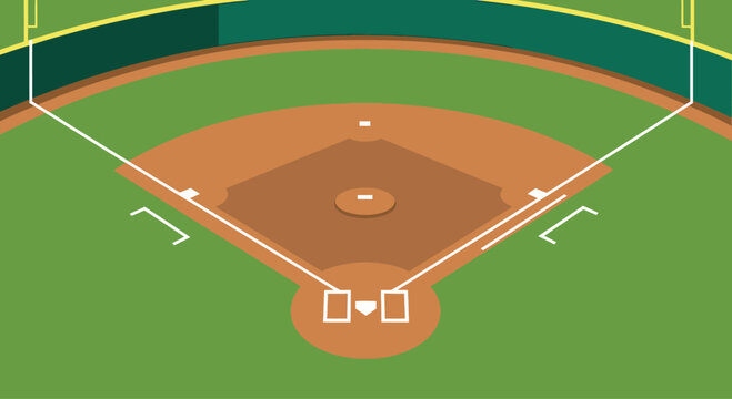 Baseball Field Diamond Infield Grass Green Outfield Sports Game Play Field