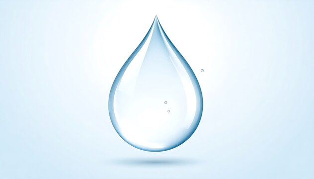 Minimalist white teardrop shape on light background.