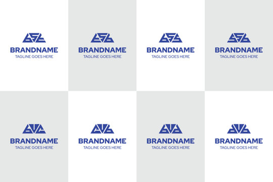 Letters BST STB BSS SSB BVC CVB BVD DVB Logo Set